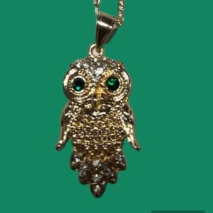 Pave Owl Necklace
